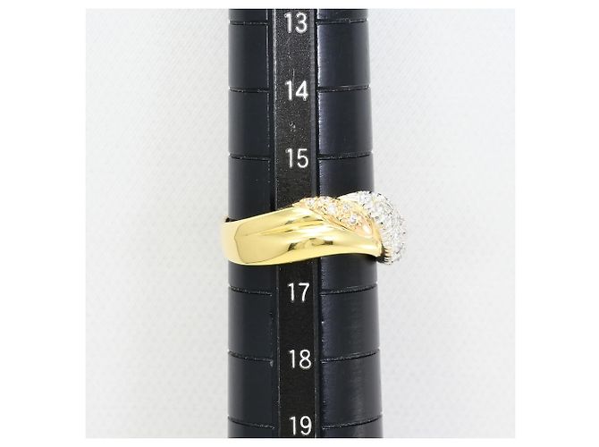 Autre Marque PT900 Platin- und 18K Gold Diamant-Bandring - Ansicht 7