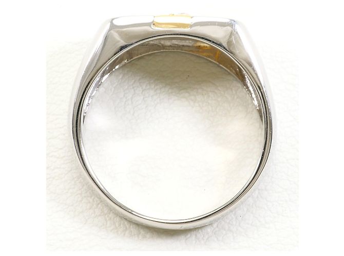 Autre Marque Ehering aus Platin und Gelbgold mit Diamant - Ansicht 3