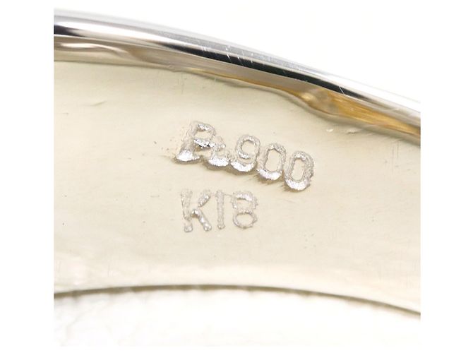 Autre Marque Ehering aus Platin und Gelbgold mit Diamant - Ansicht 5