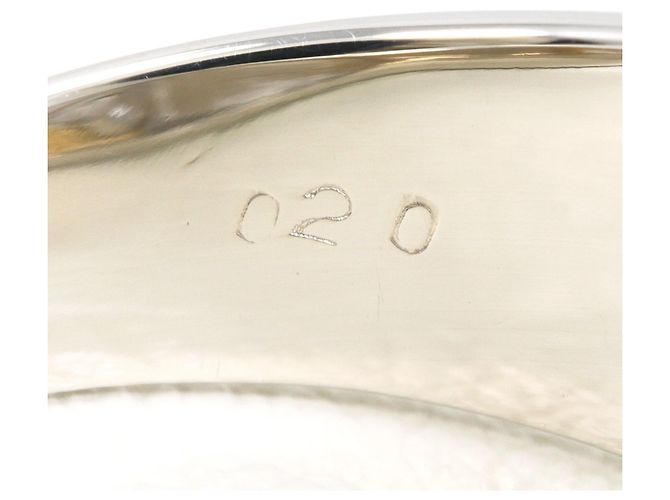 Autre Marque Ehering aus Platin und Gelbgold mit Diamant - Ansicht 6