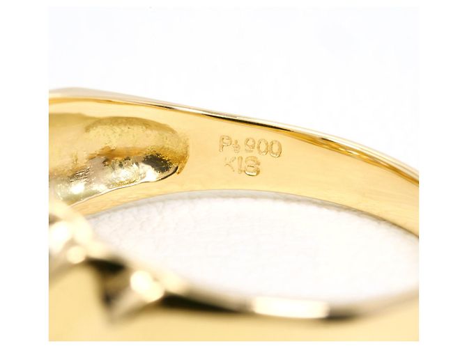 Autre Marque Ehering aus Platin und Gelbgold mit Diamant - Ansicht 4