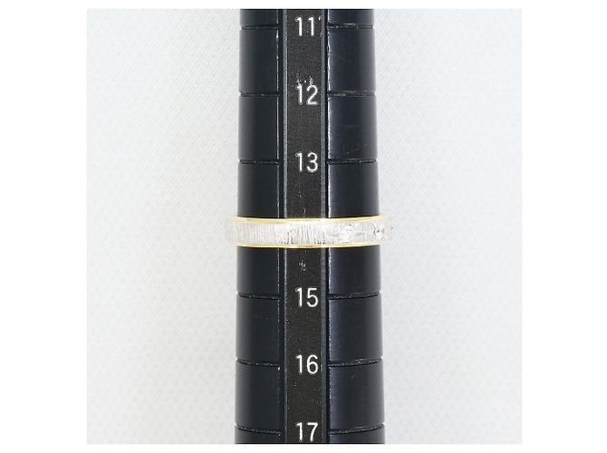 Autre Marque Ehering aus Platin und Gelbgold mit Diamant - Ansicht 7