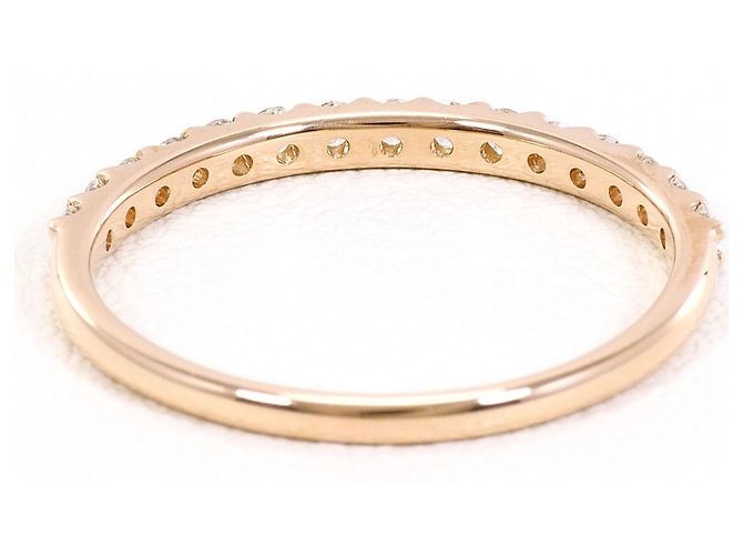 Autre Marque Ehering aus 18K Roségold mit Diamant - Ansicht 3