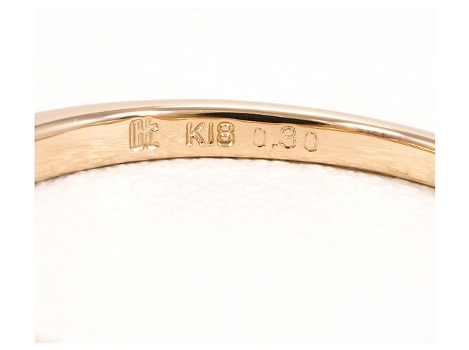 Autre Marque Ehering aus 18K Roségold mit Diamant - Ansicht 4