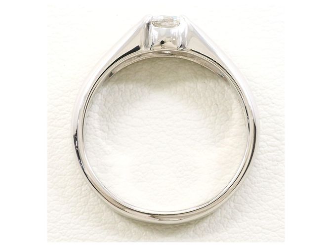 Autre Marque Platin-Ehering mit Diamant - Ansicht 3