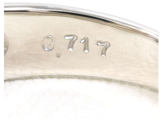 Autre Marque Platin-Ehering mit Diamant - Ansicht 5