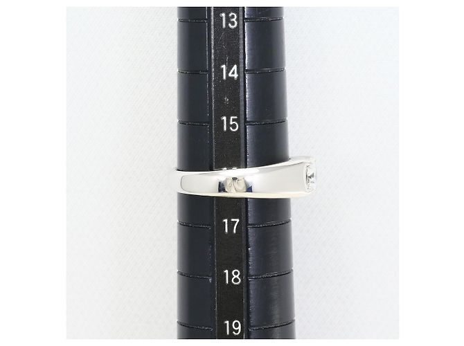 Autre Marque Platin-Ehering mit Diamant - Ansicht 7