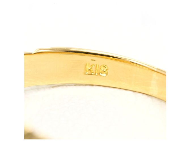 Autre Marque Ehering aus 18K Gelbgold mit Diamant - Ansicht 4