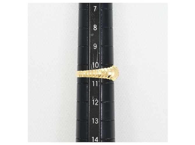 Autre Marque Ehering aus 18K Gelbgold mit Diamant - Ansicht 5