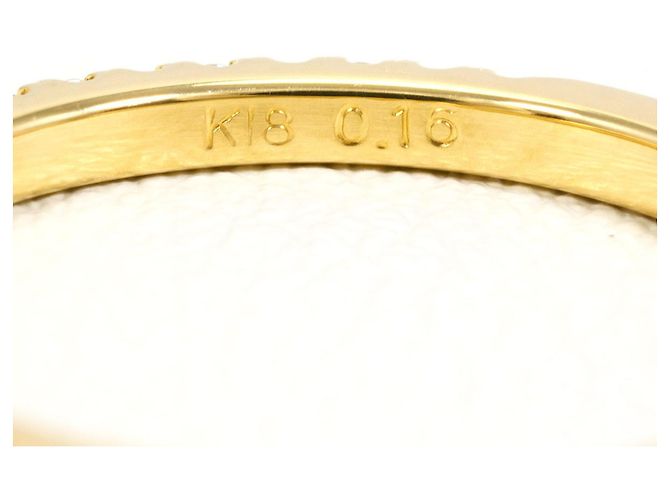 Autre Marque Ringband aus 18K Gelbgold mit Diamant - Ansicht 4