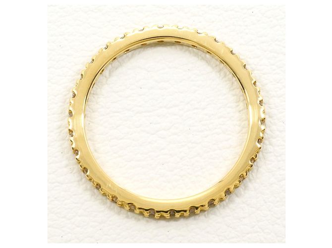 Autre Marque Ehering aus 18K Gelbgold mit Diamant - Ansicht 2