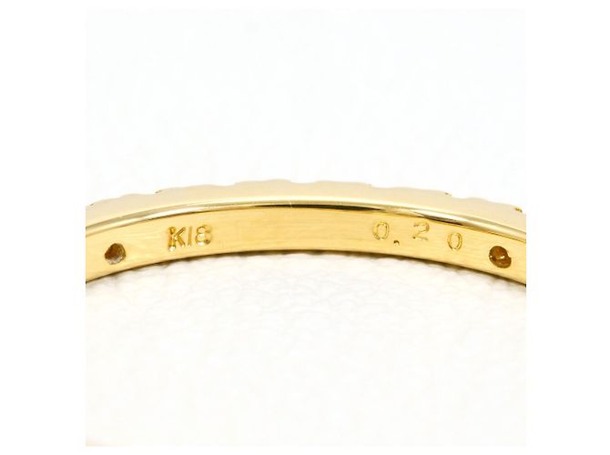 Autre Marque Ehering aus 18K Gelbgold mit Diamant - Ansicht 4