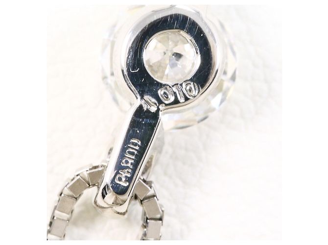 Autre Marque Platinhalskette mit Diamantanhänger - Ansicht 4