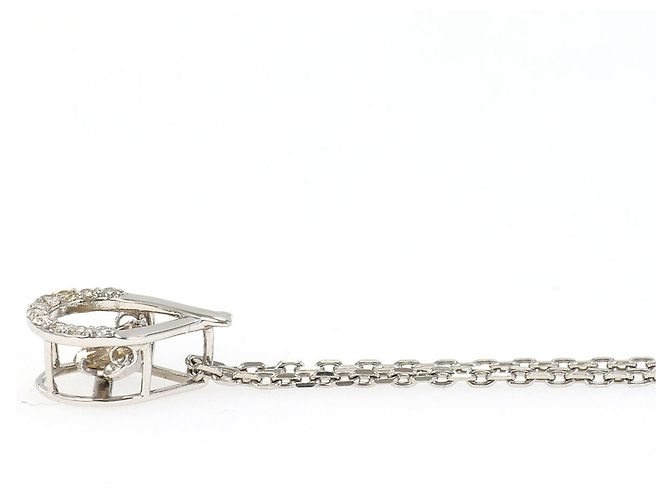 Autre Marque Collana in platino PT900/850 con diamante brown - vista 2