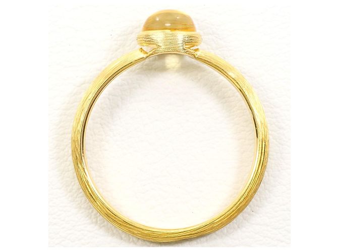 Autre Marque Anello a fascia in oro giallo 18K con quarzo - vista 2