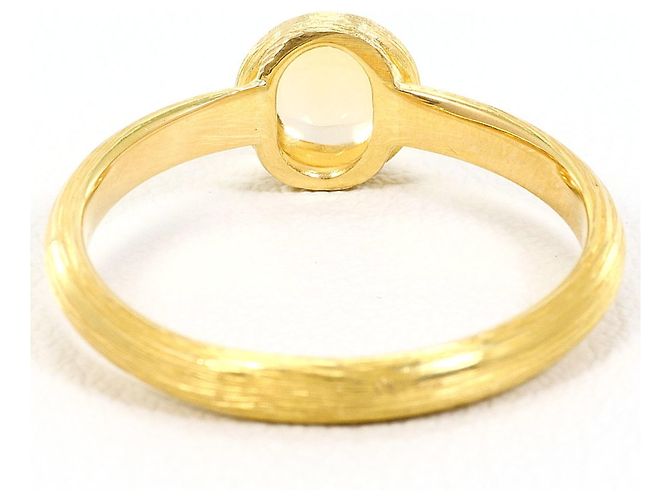 Autre Marque Anello a fascia in oro giallo 18K con quarzo - vista 3