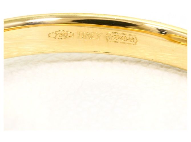 Autre Marque Anello a fascia in oro giallo 18K con quarzo - vista 4