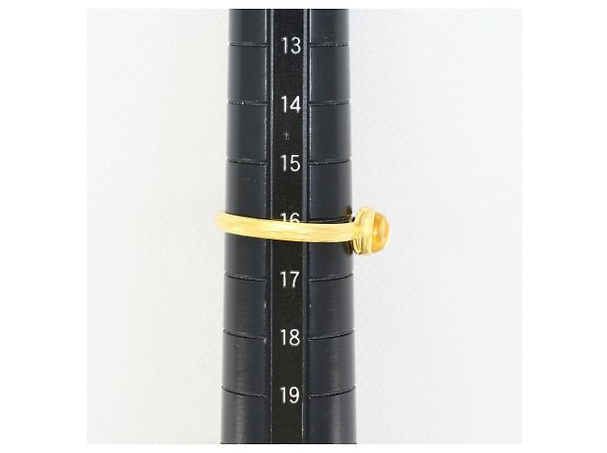 Autre Marque Anello a fascia in oro giallo 18K con quarzo - vista 6