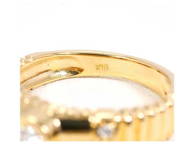 Autre Marque 18K Gelbgold Ring mit Diamant - Ansicht 5