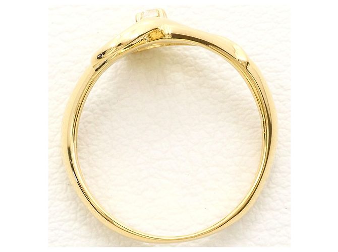 Autre Marque Ehering aus 18K Gelbgold mit Diamant - Ansicht 2