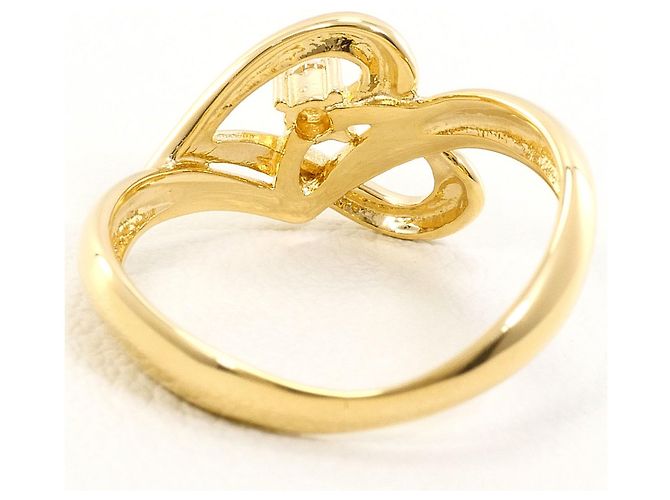 Autre Marque Ehering aus 18K Gelbgold mit Diamant - Ansicht 3