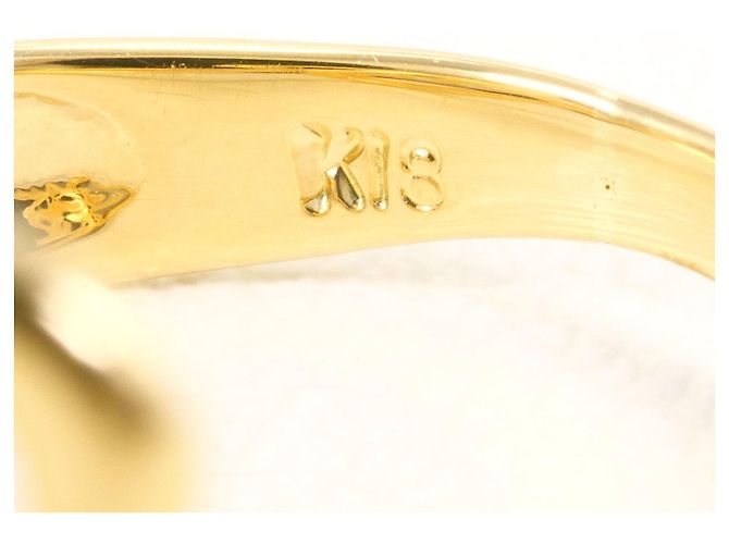 Autre Marque Ehering aus 18K Gelbgold mit Diamant - Ansicht 4