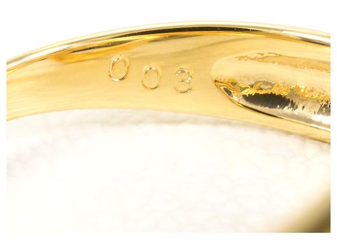 Autre Marque Ehering aus 18K Gelbgold mit Diamant - Ansicht 5