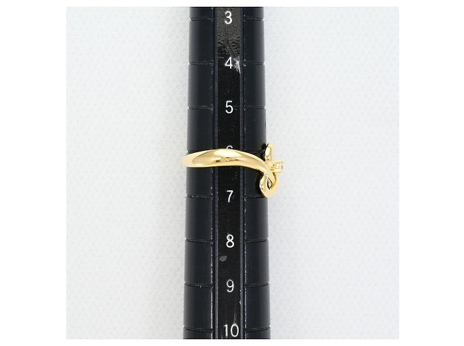 Autre Marque Ehering aus 18K Gelbgold mit Diamant - Ansicht 6
