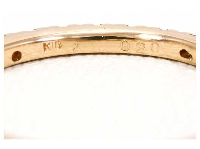 Autre Marque Ehering aus 18K Roségold mit braunem Diamanten - Ansicht 4
