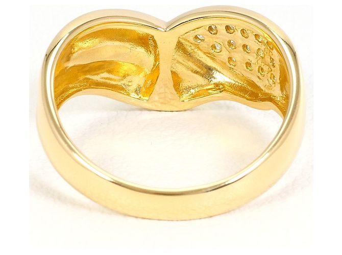 Autre Marque Anello fede in oro giallo 18K e diamanti - vista 4