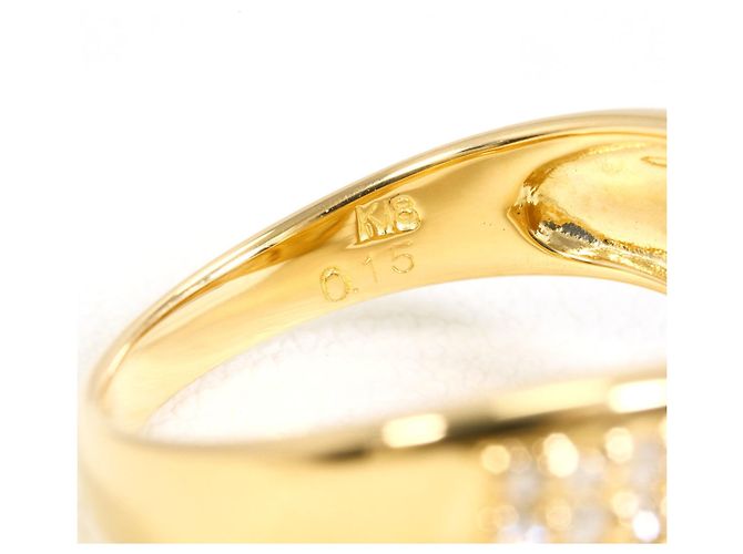 Autre Marque Anello fede in oro giallo 18K e diamanti - vista 5