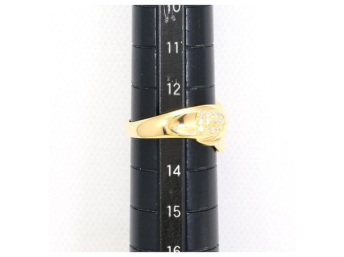 Autre Marque Anello fede in oro giallo 18K e diamanti - vista 6