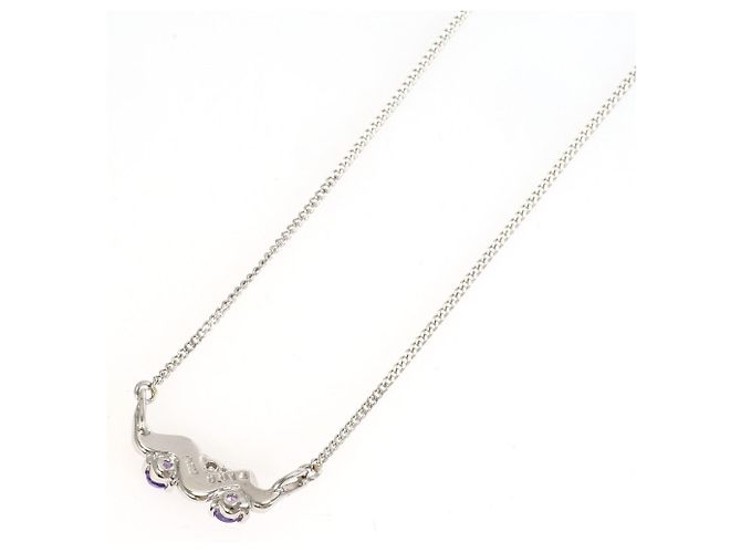 Autre Marque Collana in platino con ametista e diamante - vista 3