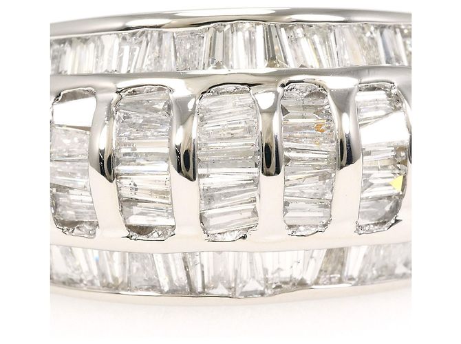 Autre Marque Platin-Bandring mit Diamant - Ansicht 2