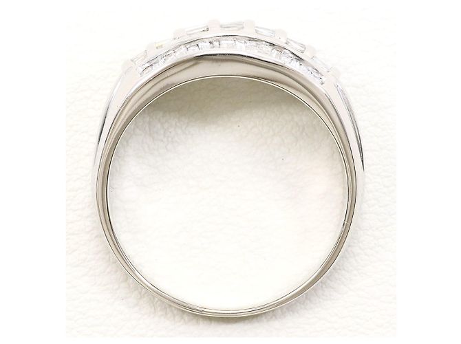 Autre Marque Platin-Bandring mit Diamant - Ansicht 3