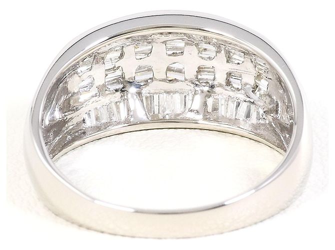 Autre Marque Platin-Bandring mit Diamant - Ansicht 4