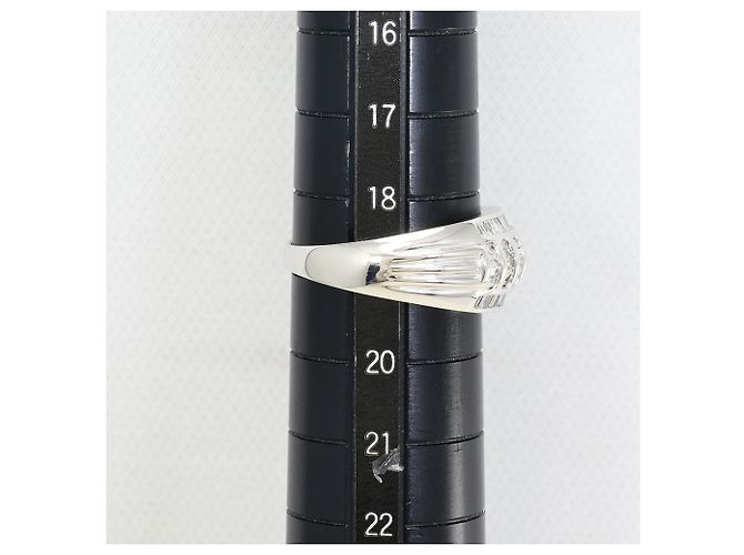 Autre Marque Platin-Bandring mit Diamant - Ansicht 7