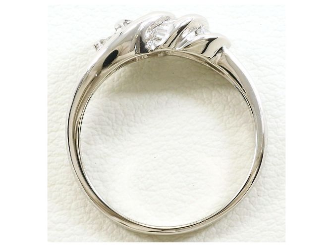 Autre Marque PT900 Platin-Ehering mit Diamant - Ansicht 2