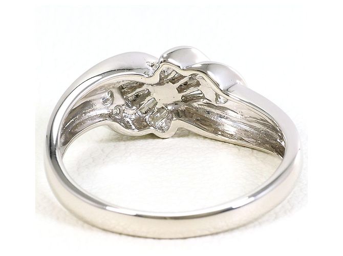 Autre Marque PT900 Platin-Ehering mit Diamant - Ansicht 3