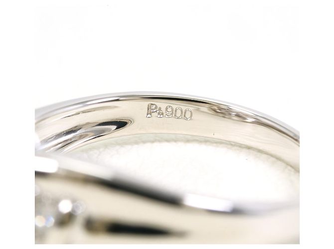 Autre Marque PT900 Platin-Ehering mit Diamant - Ansicht 4
