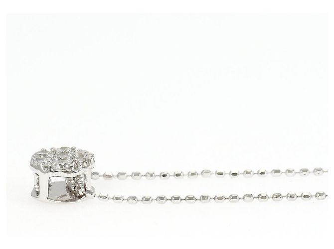 Autre Marque Collana elegante in oro bianco 18K e diamanti - vista 2