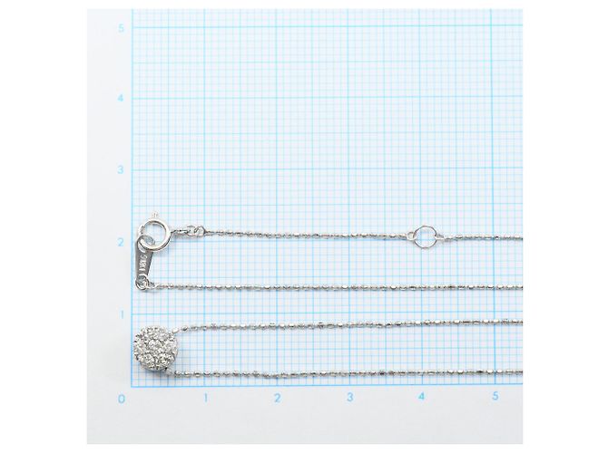 Autre Marque Collana elegante in oro bianco 18K e diamanti - vista 4