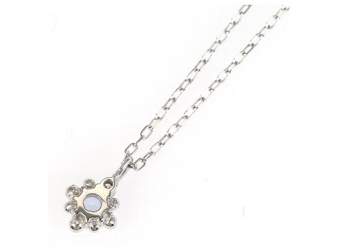 Autre Marque Collana in oro bianco 18K con diamanti e tanzanite - vista 3