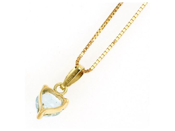 Autre Marque Collana in oro giallo 18K con acquamarina - vista 3