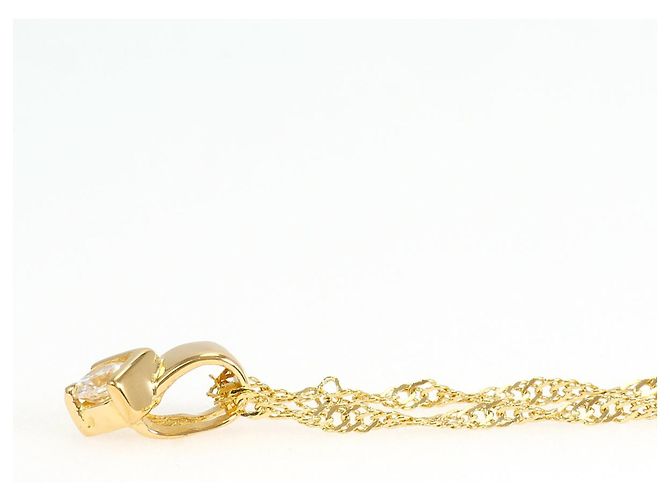 Autre Marque Collana in oro giallo 18K con zirconia cubica - vista 2