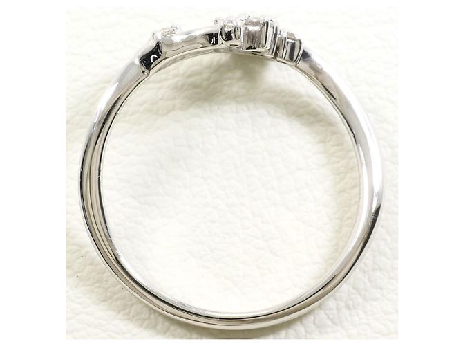 Autre Marque Ehering aus 18K Weißgold mit Diamanten - Ansicht 2