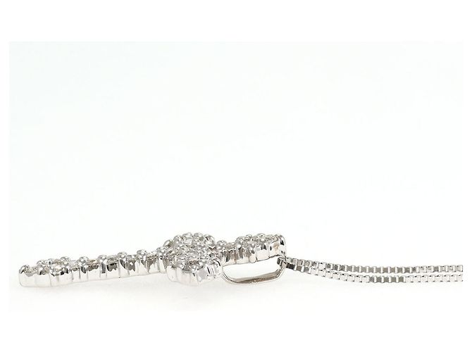 Autre Marque Collana in oro bianco 14K con diamante - vista 2