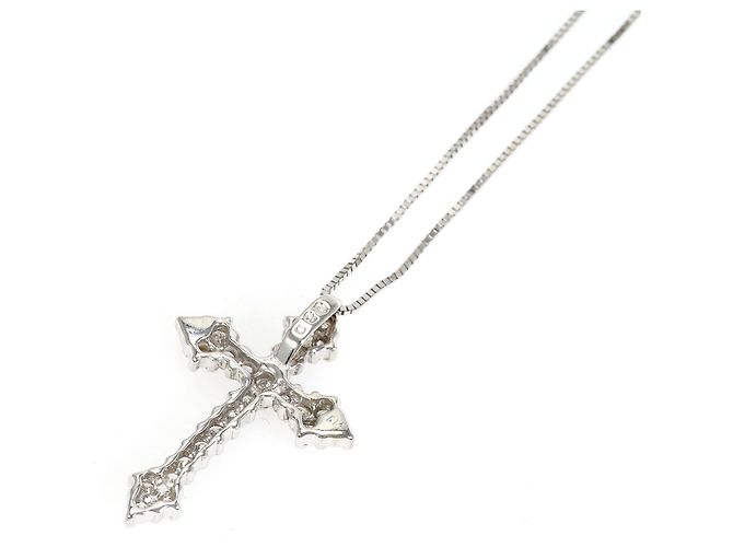 Autre Marque Collana in oro bianco 14K con diamante - vista 3