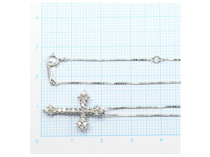 Autre Marque Collana in oro bianco 14K con diamante - vista 4