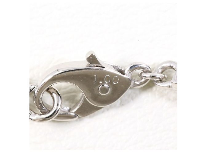 Autre Marque Bracciale con charm in oro bianco 14K con diamante - vista 4